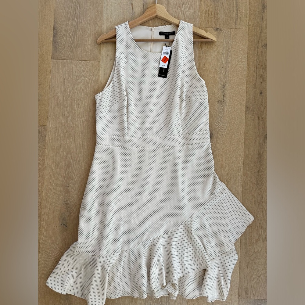 Banana Republic Factory Ivory Polka Dot Dress